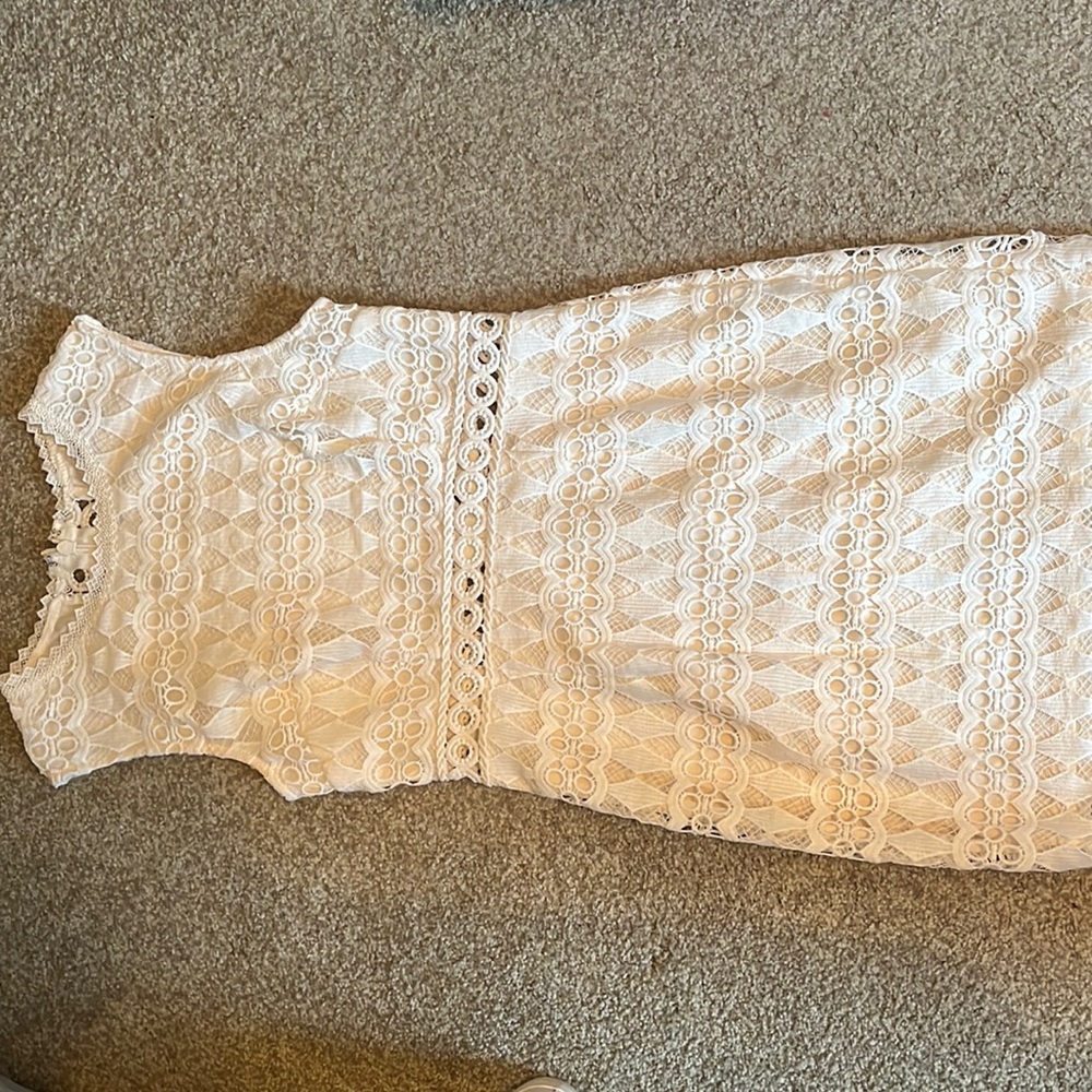 White crochet dress